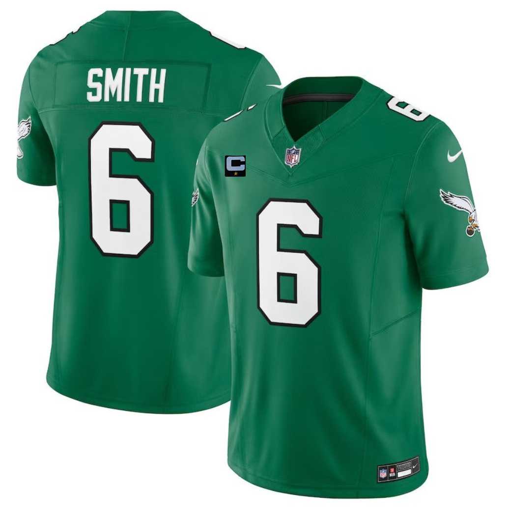 Men & Women & Youth Philadelphia Eagles #6 DeVonta Smith Green 2023 F.U.S.E. With 1-Star C Patch Vapor Vapor Untouchable Limited Jersey,We sell and wholesale Men & Women & Youth Philadelphia Eagles #6 DeVonta Smith Green 2023 F.U.S.E. With 1-Star C Patch Vapor Vapor Untouchable Limited Jersey on line form chian!